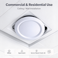 Grille d'aération ronde en plastique monocouche pour plafond HVAC, couvercle de ventilation pour l'admission d'air frais, sortie d'air commerciale et résidentielle