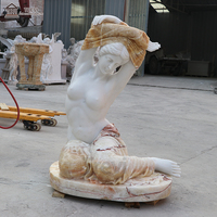 Statue de fille nue sexy en marbre érotique pour jardin extérieur, fabrication artisanale
