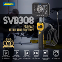 Outil de diagnostic Autool SVB308, outil de diagnostic automobile AUTOOL SVB308 avec lumières LED articulées à quatre voies, outils de diagnostic pour moteur de voiture, turbocompresseur, cylindre