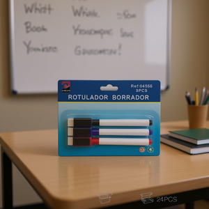 Pennarello Cancellabile 3 Pezzi per Lavagna Bianca Ref04556 Confezione da 24 Pezzi - Product Image 3