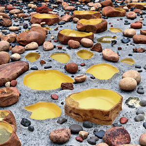 USMILEPET Bol et bassin d'eau en résine pour reptiles et amphibiens, gamelle et abreuvoir pour tortues, bols et mangeoires pour animaux de compagnie - Product Image 2