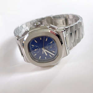 Montre mécanique de luxe pour homme, cadran argenté, verre cristal, montre de plongée, résistance à l'eau, acier 904L, cadran de 41 mm - Product Image 5