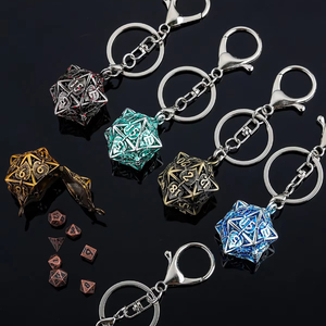 Collier pendentif feuille de dés DND avec mini dés RPG, bijoux fantaisie pour Dungeons & Dragons, <span class=keywords><strong>Magic</strong></span> the Gathering - Product Image 1