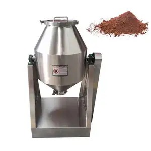 factory custom drum type salt powder mixing rotary machine four dimensional drum mixer machine