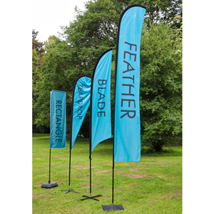 Наружная печать на заказ с теплопередающей печатью премиум качества флаг <span class=keywords><strong>Swooper</strong></span> для рыночного прилавка - Product Image 1
