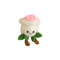 Adorable pot en peluche de succulente verte avec visage rose, décoration sûre pour la chambre des enfants