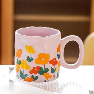 Taza de Cerámica Creativa de Alta Calidad con Diseño Floral, para el Hogar, <span class=keywords><strong>Desayuno</strong></span>, Gran Capacidad, para Agua, Oficina, Café - Product Image 6