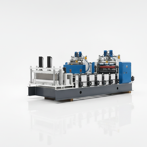 เครื่องขึ้นรูปแผงประตูเหล็กอัตโนมัติ เครื่องขึ้นรูปแผงประตูเหล็กสำหรับอุตสาหกรรม เครื่องรีดขึ้นรูปแผงประตูเหล็ก - Product Image 1