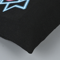 Sac fourre-tout Fluorescence réutilisable en coton noir 100% de vente chaude avec logo personnalisé