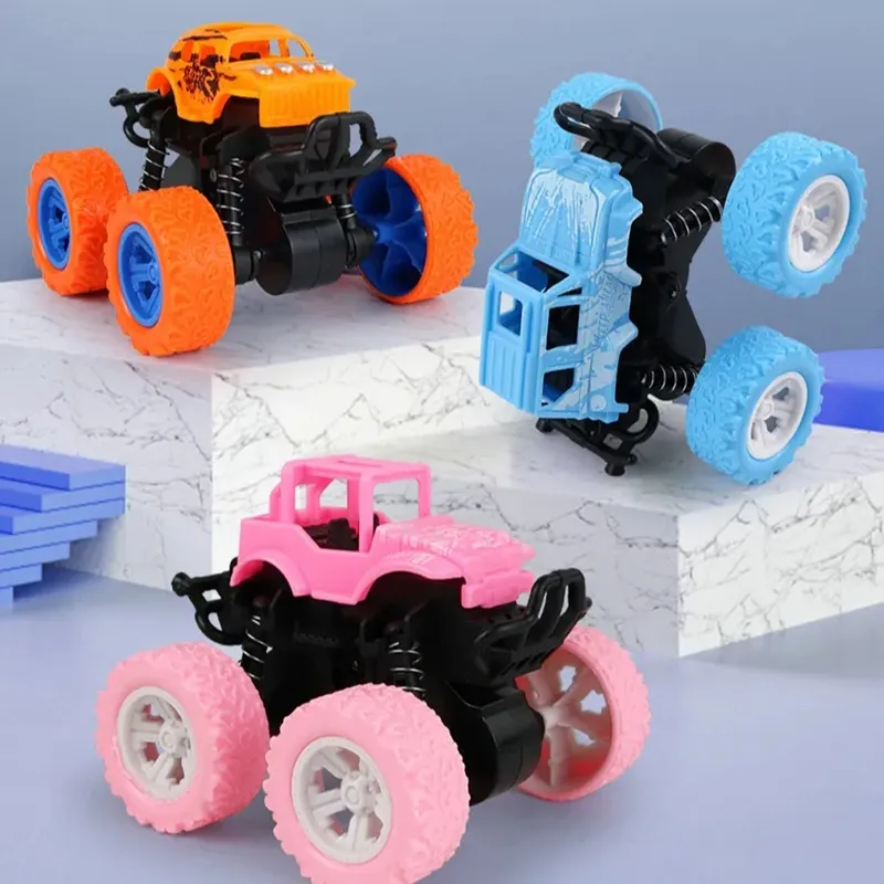 DOULUO mainan mobil off road model mobil rekayasa, tahan benturan terbalik SUV penggerak roda semua inersia anak-anak