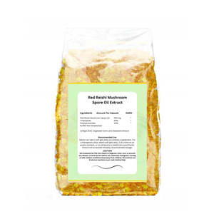 Huile d'extrait de spores de champignon Reishi 700mg 1000 gélules bio Ganoderma Lucidum rouge - Product Image 2