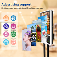 Soporte de pantalla táctil inteligente personalizado de 24 pulgadas OEM de fábrica Quiosco de autopedido de software Android con impresión de escaneo
