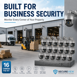 USA Lagerbestand 4K 8MP PoE CCTV Kamerasystem 8CH 16CH 32CH NVR Überwachungsset für Geschäfts-, Laden- und Bürosicherheit - Product Image 1