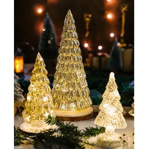 Mini Árbol de <span class=keywords><strong>Navidad</strong></span> de Cristal Estilo Champán, Adorno de Escritorio, Decoración Festiva para Hogar y Jardín - Product Image 4