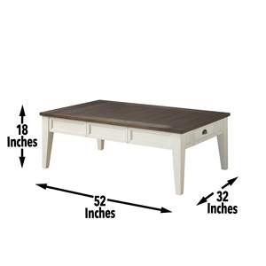 Mesa de cóctel DB Cayla Dark Oak Colección de mesas de centro elegantes - Product Image 2