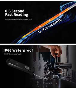 เครื่องวัดอุณหภูมิเนื้อดิจิตอลอ่านได้ทันทีแบบใหม่ที่ชาร์จ USB ขนาดใหญ่จอแสดงผล LCD เครื่องวัดอุณหภูมิอาหารและเนื้อสัตว์ - Product Image 4
