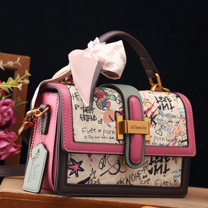Borsa Quadrata Piccola in PVC Resistente Loumixer Graffiti, <span class=keywords><strong>Borse</strong></span> <span class=keywords><strong>di</strong></span> Lusso per Donne, Prodotto <span class=keywords><strong>di</strong></span> Tendenza da Guangzhou - Product Image 1