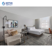 Ensemble complet de mobilier de chambre d'hôtel commercial 5 étoiles Crowne Plaza by IHG, design moderne en bois personnalisable, robuste, Zhejiang