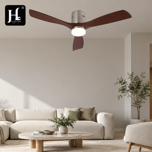 3 Blade Wood <b>Ceiling</b> <b>Fan</b> <b>Light</b> <b>Remote</b> <b>Control</b> Reversible Low Noise DC Motor Modern 6-Speed 52-Inch Blade Living Room - Product Image 1
