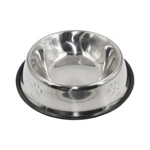Kingtale fashion custom LOGO Pets Feeder Rubber Base Stainless Steel Dog Food Bowl - Product Image 4