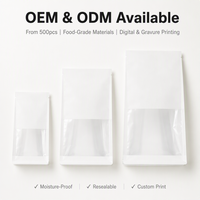 Sachet Doypack Personnalisé en Papier Résistant à l'Huile, Scellage Robuste, Sans Film Métallisé, pour Emballage de Produits de Boulangerie (Croissants, Pain de Mie, Pâtisseries)