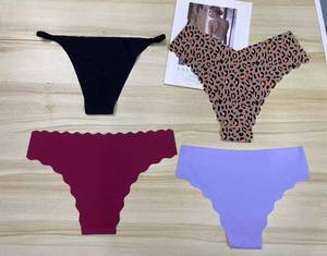 Tanga de <span class=keywords><strong>Bikini</strong></span> para mujer de alta calidad con inventario de bajo precio, ropa interior cómoda para chicas sin rastro Sexy europea y americana - Product Image 2