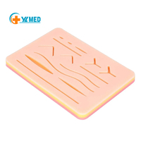 Kit de pratique de suture réutilisable, coussin de suture en silicone à 3 couches avec 14 plaies pour la pratique des étudiants en médecine, en médecine vétérinaire et des infirmières