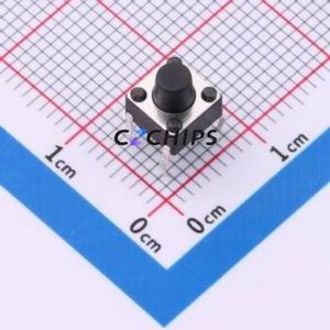 J1L0653110 Tactile Switch Through hole Component (THT)-4P,6x6mm Switch Single Pole Single Throw Round Button 2.6N 6mm - Product Image 1