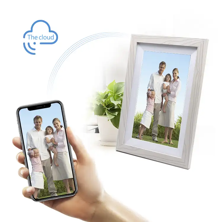 แขวนวิดีโออิเล็กทรอนิกส์ระบบ Android เมฆกรอบรูป Wifi กรอบรูปดิจิตอลสำหรับครอบครัวบ้านสมาร์ท10.1 ''นิ้ว800*1280