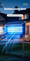 Lampe Solaire Anti-Moustiques Étanche IP65 2-en-1 : Destructeur d'Insectes et Lumière de Sol pour Jardin, Ferme, Cour et Parc Extérieurs