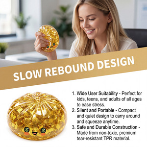 H58 Maltose Feuille d'or Chignon cuit <span class=keywords><strong>à</strong></span> la vapeur Squishy Fun Réaliste Chignon cuit <span class=keywords><strong>à</strong></span> la vapeur Design mignon Doux au toucher Délicieusement rebondissant - Product Image 6