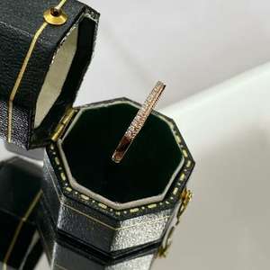 ランフィアジュエリーのエレガントなカスタムデザインエタニティダイヤモンドリング、高級レディースジュエリー、フルラボグロウンダイヤモンドリング、18Kソリッドゴールド - Product Image 4