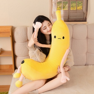 Almohada de Peluche Súper Suave con Forma de Huevo de <span class=keywords><strong>Banana</strong></span> Bordada, Rellena de Algodón PP, Cojín Largo para Alivio del Estrés Unisex - Product Image 5