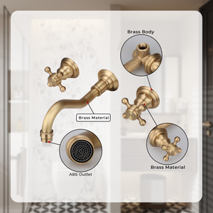 Germany <strong>Best</strong> Selling Basin Faucet Brass Concealed Basin Mixer 3 Holes Basin Faucet Wall Mounted - Product Image 3