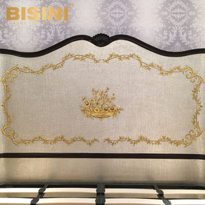 Juego <span class=keywords><strong>de</strong></span> cama con incrustaciones <span class=keywords><strong>de</strong></span> aluminio plateado para dormitorio <span class=keywords><strong>de</strong></span> señora, pintura a mano <span class=keywords><strong>de</strong></span> madera sólida, flores, Princesa, cama doble, estilo británico exclusivo - Product Image 5