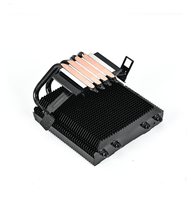 Dissipateur thermique CPU à profil bas avec 4 caloducs, refroidisseur passif pour boîtier ITX Mini, ailettes en aluminium anodisé noir, compatible LGA1700/AM5