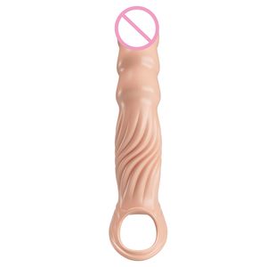 PRETTY <span class=keywords><strong>LOVE</strong></span> Hochwertige TPE Verzögerungs-Kondomhüllen Wiederverwendbar Waschbar für Männer Vergrößerung Langzeit-Sex-Verlängerer Penis Sexspielzeug - Product Image 4