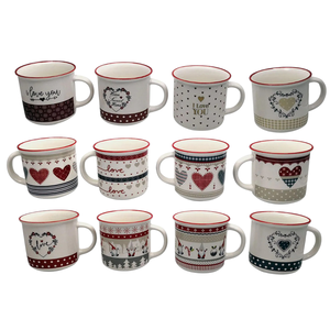 แก้วกาแฟมีหูจับ รุ่นใหม่ บอนไลน์ 11 ซล. คละสี - Product Image 1