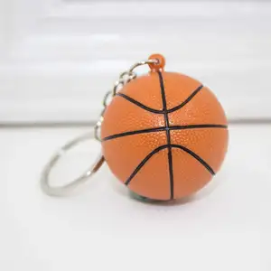 Custom Light Up Basketball Pendant Keychain with LED Light Sound Key Ring Holder Hanging