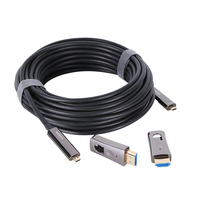 Câble Micro HDMI VCOM 4K Fibre Optique 10m à 100m V2.0 18Gpbs AOC Connecteur Amovible Cordon HDMI