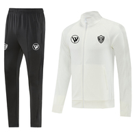 Nuevo Diseño de Chándal de Fútbol para Hombre Adulto, Chaqueta y Pantalones Transpirables de Secado Rápido, 100% Poliéster, Personalizable, con Cordón Ajustable