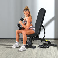 Banc d'assise réglable équipement de gymnastique à domicile pour l'entraînement de base musculation tabouret d'haltères multifonction
