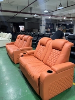 Ensemble de fauteuils canapés de salon de luxe avec bras porte-gobelet simple relax fauteuil de massage inclinable électrique ensemble de meubles