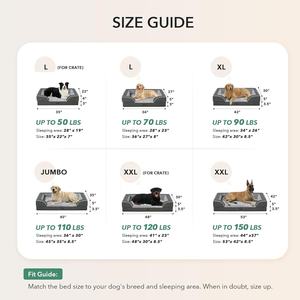 เตียงนอนสุนัขกันน้ำทุกฤดู แบบออร์โธปิดิกส์ ขนาดใหญ่พิเศษ พร้อมเมมโมรี่โฟม ปลอกหุ้มถอดซักได้ ซักเครื่องได้ โฟมรูปทรงไข่ - Product Image 4