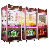 XINYU Machine à griffes à monnayeur, prise US, en plastique et métal, rose, pour peluches, modèle Adventure Planet, machine à cadeaux et poupées