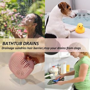 Heat Resistant Bathtub Drain Hair Catcher Silicone Shower Hair Catcher Collapsible Hair Stopper for Regular Drains of Shower - Product Image 5