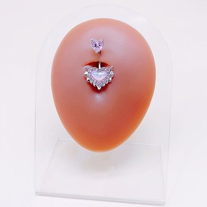 Anillos de ombligo rosas para mujer, clip de nariz con corazón de ópalo, piercing labret para labio, arete de tornillo para hélice, piercing de cartílago y concha - Product Image 2