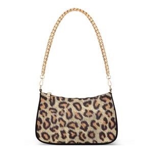 Custom Leopard Print Good Quality Shoulder <b>Small</b> Bag Women's Messenger Chain Sling Bag - Product Image 1