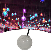 Guirlande lumineuse LED d'extérieur étanche IP65, contrôle DMX512, changement de couleur RVB, design de boule d'étoile dégradée pour DJ, mariage