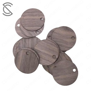 Etiqueta Mini RFID NFC 13.56MHz Personalizada, Ecológica, Resistente al Agua/Intemperie, Llavero de Madera <span class=keywords><strong>con</strong></span> Impresión a Todo Color para Membresía de Hotel - Product Image 1